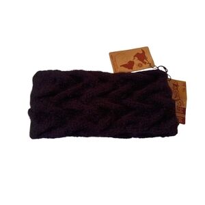 Handmade Andes Gifts Cozy Black Knit Headband With Alpaca Nwt